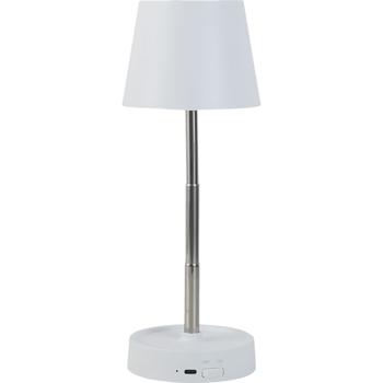 Preview: Elegant LED table lamp, dimmable & rechargeable: modern rechargeable bedside lamp, height adjustable, warm white – wireless reading lamp with stainless‑steel design