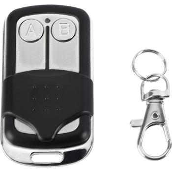 Preview: Set of 2 radio hand transmitters 433.92 MHz for fixed-code garage doors, 2-channel programmable remote control, AM/FM modulation, including key ring