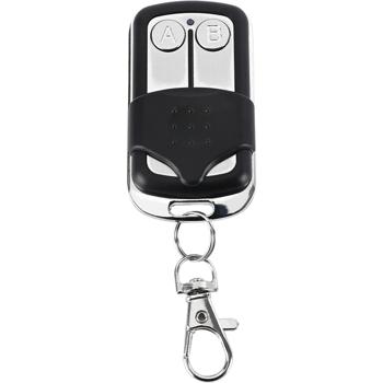 Preview: Radio hand transmitter 433.92 MHz for fixed-code garage doors, 2-channel programmable remote control, AM/FM modulation, including key ring
