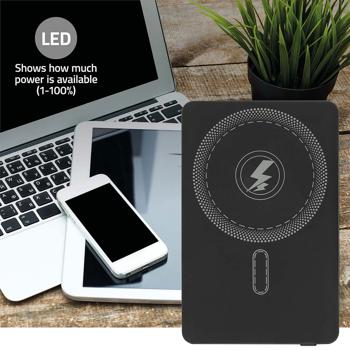 Preview: 2er-Set Powerbank MagSafe 5000 mAh – 15W Kabelloses Laden und 20W USB-C Anschluss, kompakter Akku mit LED-Anzeige für iPhone 15/14/13/12