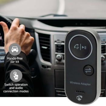 Preview: Adaptateur audio Bluetooth 5.4 2-en-1 mobile – Émetteur & Récepteur pour avion, voiture et chaîne stéréo – Faible latence, Double appairage, Batterie 10 h