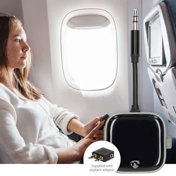 Preview: Adaptateur audio Bluetooth 5.3 2-en-1: Émetteur & Récepteur avec écran, Faible latence, Batterie 13 h - Pour voiture, casques, voyages en avion