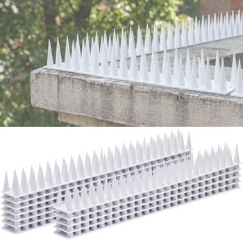 12er Set Taubenspikes Weiss 5,4m - Effektive Vogelabwehr aus Polycarbonat - 3-reihige Abwehrspikes gegen Tauben, Möwen, Marder, Katzen & Eichhörnchen