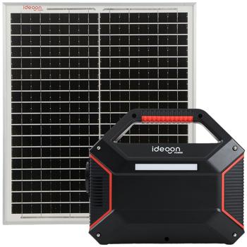 Preview: Station électrique 155Wh 42000mAh kit générateur solaire avec panneau solaire 20W, prise CA 230V, USB-C QC 3.0, sortie CC & LED pour le camping