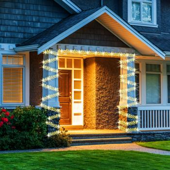 Preview: XL Christmas cluster string lights 1152 LED warm white – IP44 outdoor & indoor, 8.4m sparkling cluster fairy lights for a cozy atmosphere