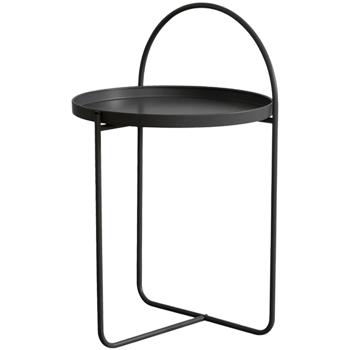 Bellissimo tavolino nero - 40x40x65 con arco - Tavolino d‘appoggio moderno ed elegante - Perfetto per il soggiorno e come comodino