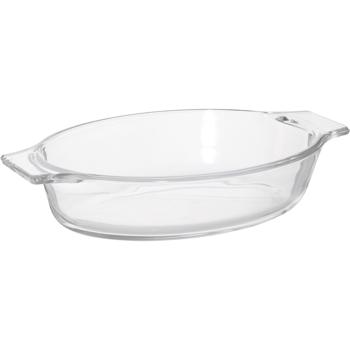 Borosilicate glass baking dish 400 ml: oven-safe baking dish, heat-resistant, 19.6x11.3 cm. Perfect for gratins, lasagne & desserts