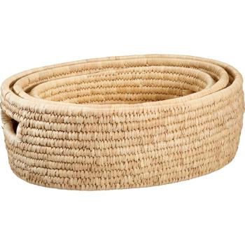 Preview: Trendiges Aufbewahrungskorb-Set 3-tlg. oval, stabil mit Griffen für Bad, Regal, Schlafzimmer & Büro – Ordnung leichtgemacht! Preview: Trendiges Aufbewahrungskorb-Set 3-tlg. oval, stabil mit Griffen für Bad, Regal, Schlafzimmer & Büro – Ordnung leichtgemacht!