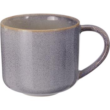 Preview: Elegant 4-piece stoneware mug set 332 ml - High-quality ceramic tableware in blue - Perfect for coffee, cocoa, teas, and more