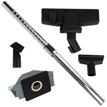 Preview: Compact bagged vacuum cleaner 800W, 17 kPa suction power, incl. reusable dust bag, super light & manoeuvrable for hard floors & carpets, 5 m cable