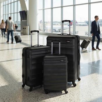 Edles Hartschalenkoffer Set 3-teilig grau – Ultimativer Reisekomfort mit Teleskopgriff & superleichten 360° Spinner-Rollen, TSA-Schlösser