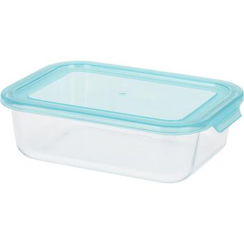 Preview: Set of 3 glass storage containers with lids – heat-resistant, ideal for oven & microwave, practical stackable solution for keeping food fresh