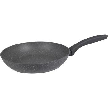 Preview: Grey-marble 3-piece frying pan set (20, 24, 28 cm) with non-stick coating. For induction and all hob types – easy cooking without sticking