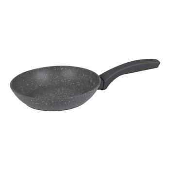 Preview: Grey-marble 3-piece frying pan set (20, 24, 28 cm) with non-stick coating. For induction and all hob types – easy cooking without sticking