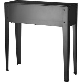 Preview: Modernes Mini Hochbeet Anthrazit Stahl 75x26,5x75 cm, erhöhter Pflanzkasten Kräutergarten für Balkon & Terrasse, ideal für Gemüse, Kräuter & Blumen