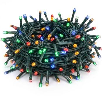 Preview: Guirlande lumineuse LED solaire, 768 LED, 5,6 m, 13 fonctions, télécommande et minuteur – rechargeable par USB, lumière colorée pour jardin, balcon et terrasse