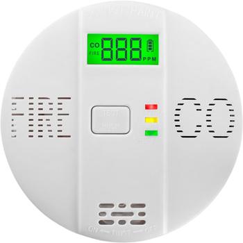 Sicherer CO & Rauchmelder Kombigerät Air-Guard Duo, 85dB. Zuverlässiger Brand- & Kohlenmonoxidalarm mit digitalem LCD, Test- & Stummschaltfunktion