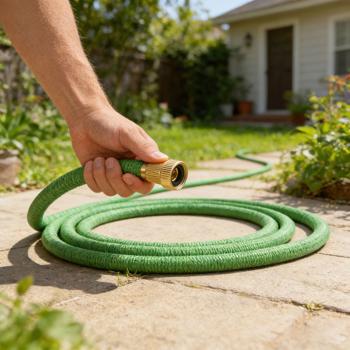 Preview: Tuyau d‘arrosage extensible de 10 à 30 m avec raccords en aluminium, tuyau d‘eau flexible résistant aux UV, extension x3, filetages en aluminium doré de 3/4 de pouce