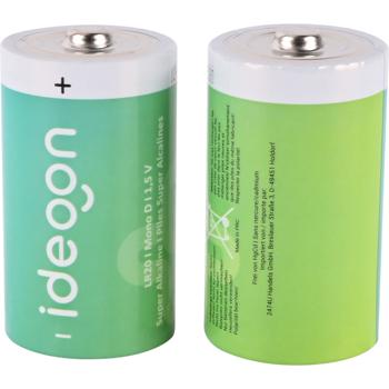 Preview: Set of 2 premium type D mono batteries - LR20 alkaline 1.5V - Long-lasting power for household, radios, toys and flashlights