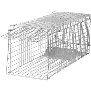 Preview: Profi Marder Lebendfalle - Wiederverwendbare Gitterfalle mit Trittplatte, Tragegriff und Beissschutz - für Marder und kleine Nagetiere