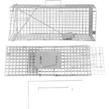 Preview: Profi Marder Lebendfalle - Wiederverwendbare Gitterfalle mit Trittplatte, Tragegriff und Beissschutz - für Marder und kleine Nagetiere