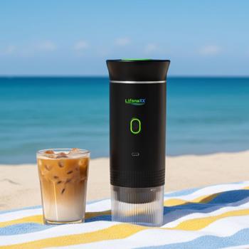Preview: Perfect, portable espresso everywhere: Espresso To Go battery-powered coffee machine for camping, travel & office – For capsules and ground coffee – Luxurious indulgence