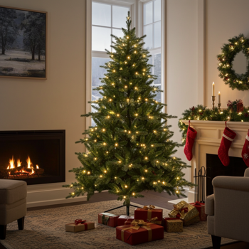 Preview: Premium LED Weihnachtsbaum, Kunstbaum 210 cm voluminös dicht beleuchtet - Christbaum mit 290 Lichtern, klappbar, festliche Deko für Innenbereich Preview: Premium LED Weihnachtsbaum, Kunstbaum 210 cm voluminös dicht beleuchtet - Christbaum mit 290 Lichtern, klappbar, festliche Deko für Innenbereich