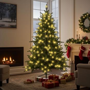 Preview: Premium LED Weihnachtsbaum, Kunstbaum 210 cm voluminös dicht beleuchtet - Christbaum mit 290 Lichtern, klappbar, festliche Deko für Innenbereich Preview: Premium LED Weihnachtsbaum, Kunstbaum 210 cm voluminös dicht beleuchtet - Christbaum mit 290 Lichtern, klappbar, festliche Deko für Innenbereich
