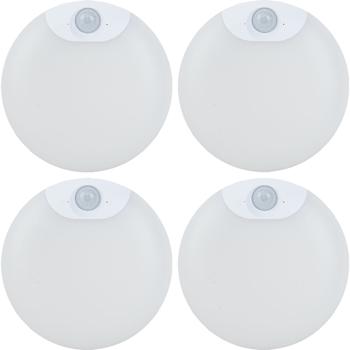 Preview: Set of 4 LED cabinet lights with motion sensor – Rechargeable night light, magnetic & wireless – Ideal as stair light & for wardrobe