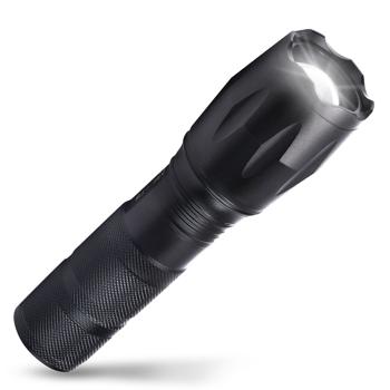 Preview: set di 2 torce ricaricabili Cree LED da 260 lm con power bank da 1200mAh, 10 watt, fascio di luce con zoom, modalità luce lampeggiante per le emergenze