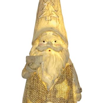 Preview: Babbo Natale decorativo a LED, figura natalizia, 28 cm