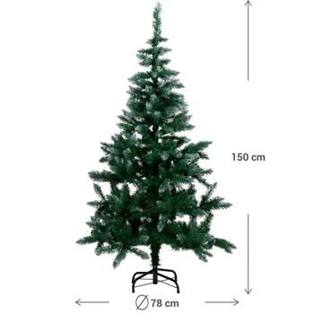 Preview: Magnificent, dense Christmas tree 150 cm, 350 branches: Realistic artificial fir tree – For perfect Christmas decor