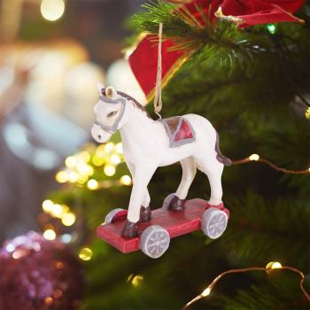 Preview: 2-piece set Christmas tree ornaments deer & horse