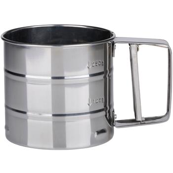 Preview: Stainless steel sifter with handle, Ø 10.3 cm, rustproof – Perfect flour sieve, powdered sugar shaker & kitchen sieve for fine cooking & baking results