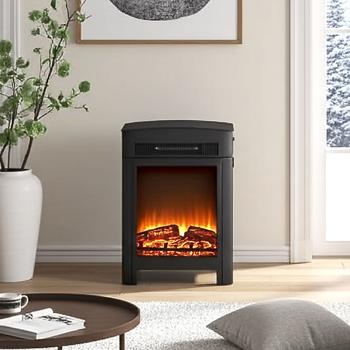 Elektrokamin 1800W - Heizgerät mit Realistischem LED Flammeneffekt: mit Thermostat, Überhitzungsschutz & Fernbedienung für gemütliche Wärme