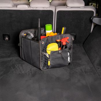 Preview: Praktischer Auto Kofferraum-Organizer, stabile Transportbox mit Tragegriff - Perfekt für Shopping, Sport, Werkzeug, Notfall-Kits & viel mehr