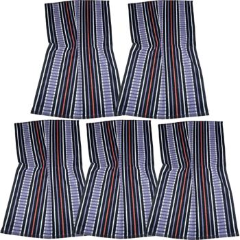 Preview: Set of 5 huck towels 100% cotton: highly absorbent dish towel & multipurpose cloth, purple-black - robust drying towel for home & catering