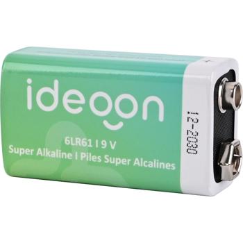 Preview: High-quality 9V block battery – 6LR61 alkaline 9 volt – Reliable power source for smoke detectors, measuring devices and toys