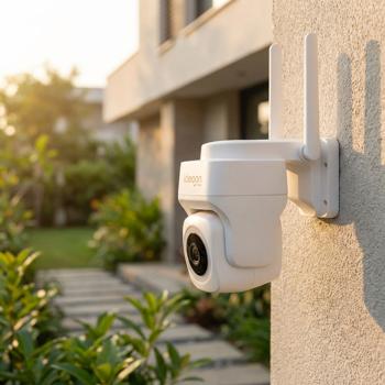 Caméra de surveillance extérieure 2K WLAN IP65 résistante aux intempéries : caméra d’extérieur à 355 degrés avec détection de personne, application, vision nocturne et système d’interphonie