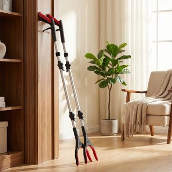 Preview: Set of 2 foldable 92 cm grabbers made of lightweight aluminium with strong magnetic tip & non-slip handle – for seniors, bending, picking up, the garden & more