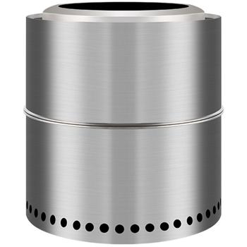 Preview: Robuste raucharme Feuerstelle aus Edelstahl – Mobile Outdoor Feuerstelle für Holz & Pellets: Zerlegbar, für Garten, Terrasse, Camping