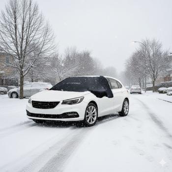 Autoscheibenabdeckung mit Seitenscheibenschutz 270 x 94 cm – Optimaler Schutz vor Eis, Schnee, Hitze, stabile Magnet-Befestigung - Nie mehr Eiskratzen