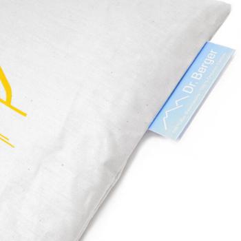 Preview: Hochwertiges Bio-Rapssamenkissen 25x25cm: Natürliches Wärme- & Kältekissen für Nacken, Schulter & Rücken; Sanftes Körnerkissen aus Bio-Baumwolle