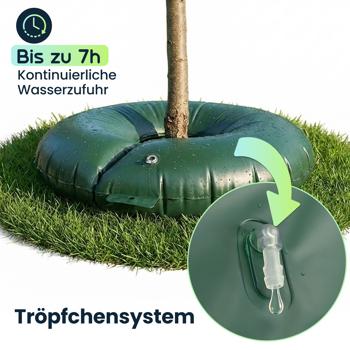 Preview: 2er-Set Baumbewässerungsring je 55L für Sträucher & Bäume – Bewässerungsbeutel aus robustem PVC – UV-beständig – Stammumfang bis 30 cm-Tröpfchensystem