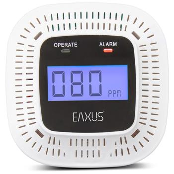 Preview: Set of 3 digital carbon monoxide detectors, CO alarms with LCD display, visual & acoustic warning signal, DIN EN 50291 certified