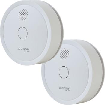 Preview: Set da 2 rilevatori di fumo WiFi con notifiche via app – rilevatore d’incendio smart conforme EN 14604 con allarme da 85 dB e batteria CR123A con durata 5 anni