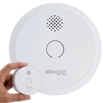 Preview: Set da 2 rilevatori di fumo WiFi con notifiche via app – rilevatore d’incendio smart conforme EN 14604 con allarme da 85 dB e batteria CR123A con durata 5 anni