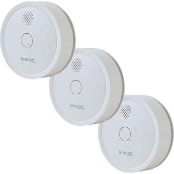Preview: Set da 3 rilevatori di fumo WiFi con notifiche via app – rilevatore d’incendio smart con standard EN 14604, allarme da 85 dB e batteria CR123A con durata di 5 anni