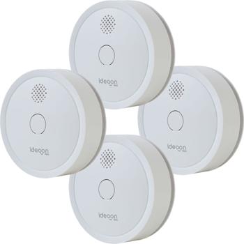 Preview: Set di 4 rilevatori di fumo WiFi con notifiche via app – rilevatore di incendio smart connesso secondo EN 14604 con allarme da 85 dB e batteria CR123A con durata di 5 anni