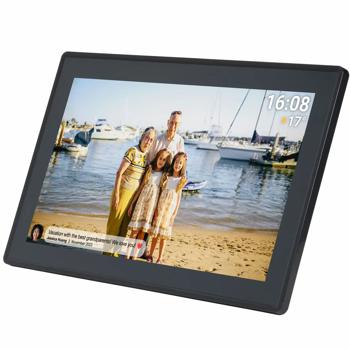 Preview: 15,6 Zoll Wi-Fi Digitaler Bilderrahmen mit Frameo App-Steuerung: Full-HD IPS Touchscreen, 16 GB Speicher – Fotos & Videos teilen jederzeit & überall